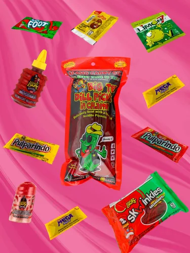 Vista 3 de Kit de Pepinillos con Chamoy, Mezcla de Dulce Mexicano Listo para Hacer la Famosa Tendencia de TikTok, Incluye Pepinillo Original Alamo Dill, Baby