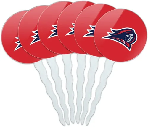 Vista 239 de Abilene Christian - Juego de 6 palillos para cupcakes con logotipo secundario
