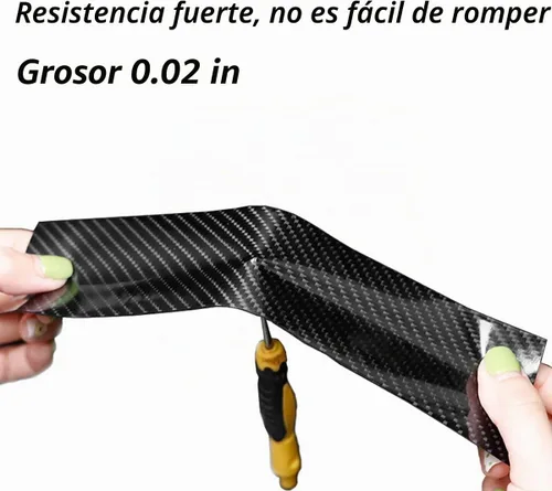Vista 5 de Película protectora de umbral de puerta de automóvil PEVA de 1.97 x 196.8 pulgadas, color negro textured grip surface, cut-to-fit design