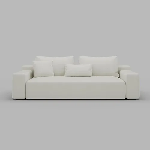 Vista 5 de Acanva Juego de sofá seccional modular en forma de L de tamaño grande moderno para sala de estar, sofá de esquina de 4 plazas de estilo minimalista