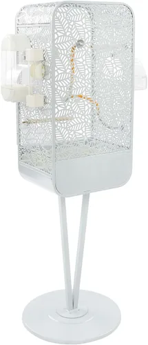 Vista 7 de Jaula de pájaro de metal,Jaulas grandes para periquitos para loro,Cockatiel Estilo-10