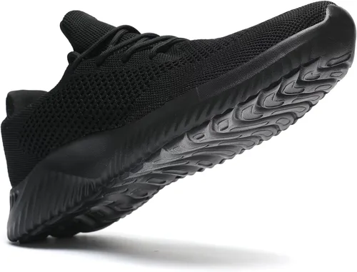 Vista 5 de Zapatos de tenis sin cordones para hombre para caminar correr ligeros transpirables informales suela suave de malla para el trabajo gimnasio