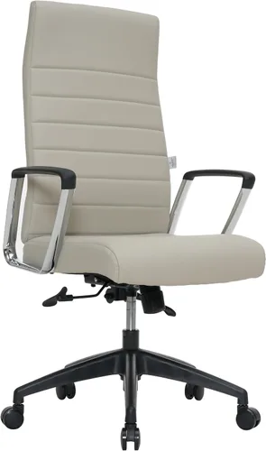 Vista 47 de LeisureMod Hilton Leather Executive Office Chair, Adjustable Height Negro