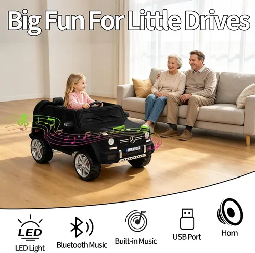 Vista 6 de Mercedes-Benz Licensed Maybach G650 12V Electric Kid Ride on Car Toy, Black