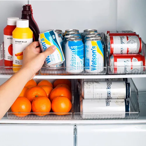 Vista 5 de Organizador de botellas de agua para refrigerador, organización de despensa y contenedores de almacenamiento, dispensador de bebidas