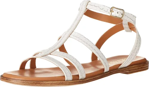 Vista 11 de Bella Vita - Sandalias de tacón de bloque para mujer Piel italiana de cocodrilo negra