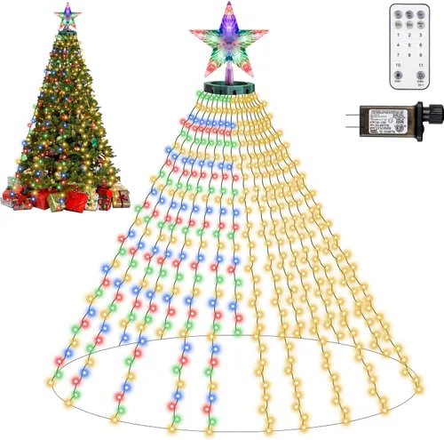 Vista 12 de Luces inteligentes para el día de San Valentín con estrella superior, control de aplicación, sincronización de música, cambio de color, luces