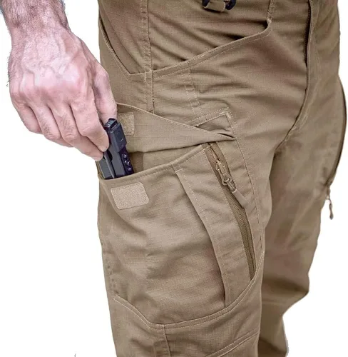 Vista 3 de MAGCOMSEN Pantalones tácticos para hombre con 9 bolsillos Rip-Stop ligeros pantalones de senderismo