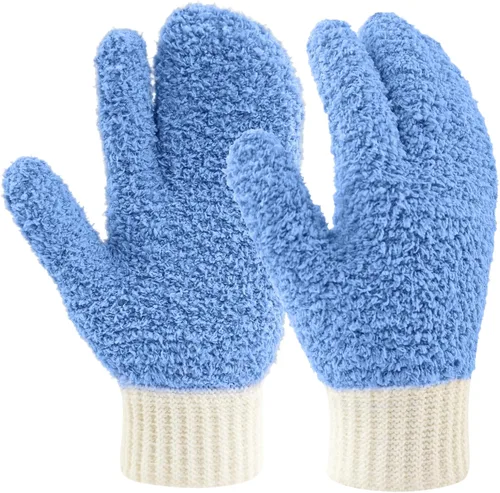 Vista 12 de MIG4U Guantes de limpieza de microfibra para el hogar, guantes para limpiar persianas, ventanas, contraventanas, muebles y coche, reutilizables, sin