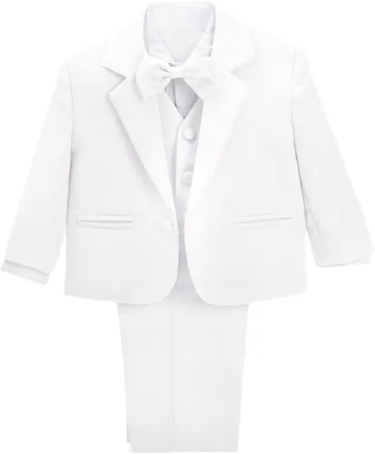 Vista 19 de Dressy Daisy Trajes de esmoquin formales para niños, 5 piezas Negro