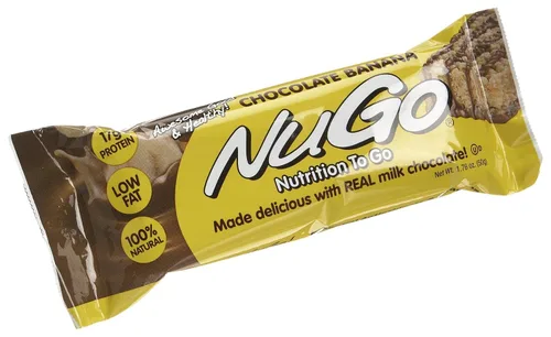 Vista 5 de NuGo Original, Chocolate Banana, Barra de Proteínas de 0.46 oz, Sin Gluten, 15 Ct