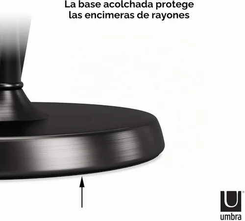 Vista 8 de Umbra Tug - Portarrollos de papel toalla moderno de una mano, negro