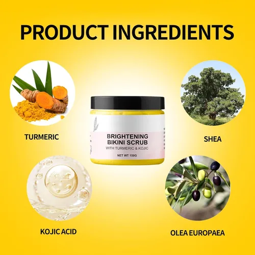 Vista 7 de Exfoliante de área de bikini exfoliante corporal exfoliante de cúrcuma Kojic Bump Eraser KP exfoliante corporal encarnado tratamiento corporal