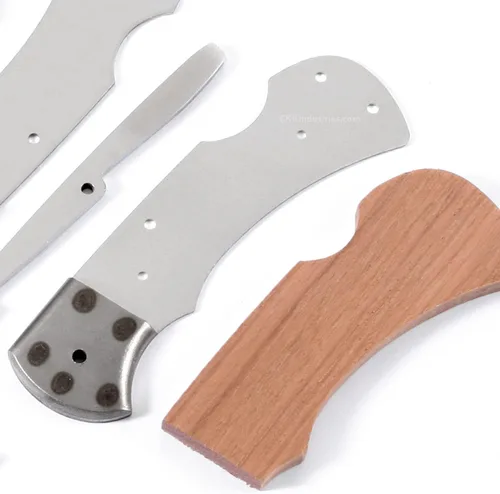Vista 5 de EZSMITH KnifeKits - Kit de fabricación de cuchillos - Ranger Lockback - Serie de cuchillos plegables de bricolaje (kit de piezas)