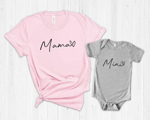 Vista 3 de Mommy and Me Outfits, Mama and Mini Shirts, Mom Gift, Gift for Wife 2021