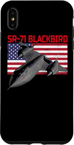 Vista 11 de SR-71 Blackbird in Action and Patriotic American Flag. Case for iPhone 17
