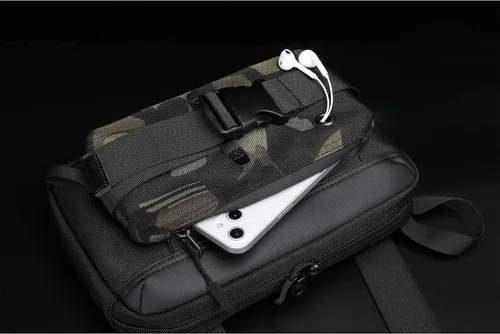 Vista 5 de Mochila cruzada para el pecho, riñonera cruzada para exteriores, senderismo, viajes, correr
