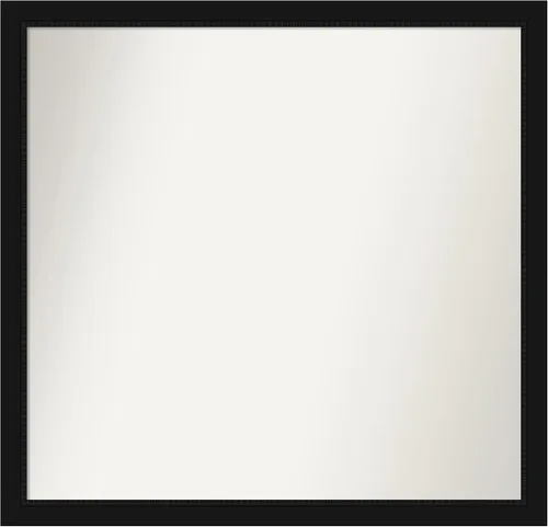 Vista 392 de Amanti Art Espejo de baño negro para sobre fregadero, 22 x 22 pulgadas, espejo de tocador cuadrado estrecho negro Avon, marco de madera casual