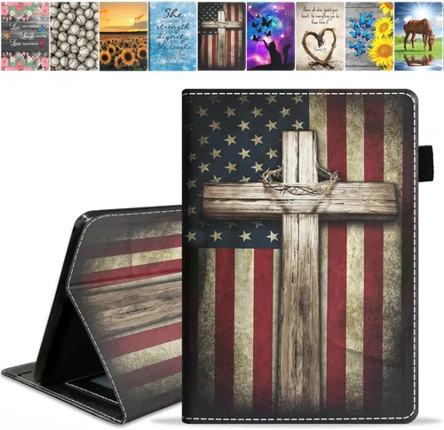Vista 12 de Funda para tableta Amazon Fire Max 11 (11 pulgadas, 13ª generación, versión 2023), funda de piel sintética con ranura para tarjeta y apagado Retro