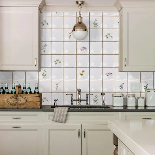 Vista 41 de Alwayspon Vinilo adhesivo efecto piedra, pegatinas para azulejos de pared autoadhesivas, protector antisalpicaduras para cocina y baño, T026
