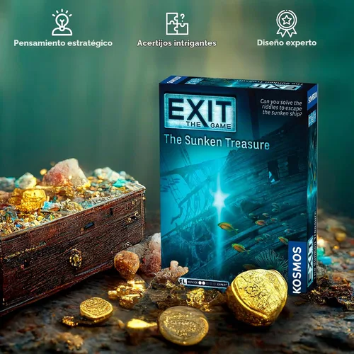 Vista 7 de El tesoro hundido EXIT: El juego - Un juego de Kosmos Experiencia de sala de escape en casa basada en cartas, apta para la familia, de 1 a 4