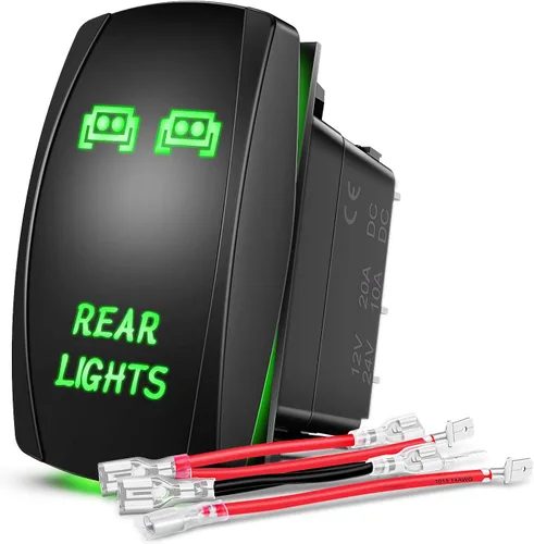 Vista 33 de Nilight 90005B Interruptor Basculante Láser Momentáneo de 7 Pines para Cabrestante en Kit de Arnés de Cableado para Cabrestante 20A/12V 10A/24V