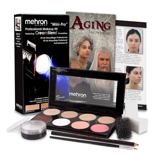 Vista 3 de Kit educativo de maquillaje para estudiantes Mini-Pro de Mehron (Fair/Olive)