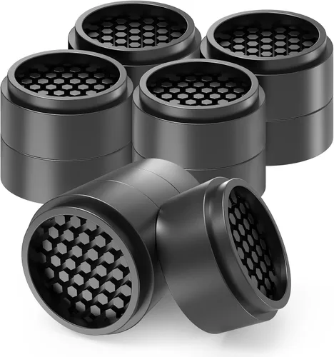 Vista 11 de Ezprotekt Elevadores de muebles redondos ajustables de 1 pulgada, elevadores apilables para muebles que crean una altura adicional de 1, 2 o 3