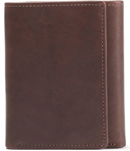 Vista 8 de Leatherology Trifold de caoba premium con cartera para tarjetas, amplio almacenamiento, funda extraíble para tarjetas, doble compartimento