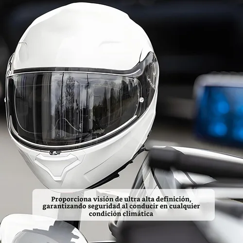 Vista 6 de Visera universal para casco de motocicleta, película antivaho y película resistente a la lluvia, 2 piezas, versión grande para lente de casco