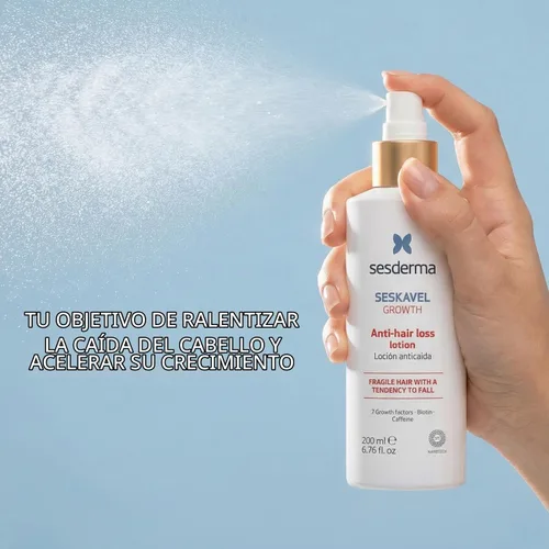 Vista 5 de Sesderma SESKAVEL GROWTH Loción anti pérdida de cabello, solución de pérdida de cabello para un cabello más fuerte y crecimiento activo, 6.8 onzas