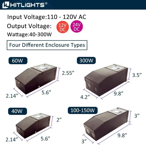 Vista 7 de Controlador de luces LED regulables, transformador 110 V CA-12 V / 24 V CC, alimentación de baja tensión, compatible con Lutron y Leviton, cocinas