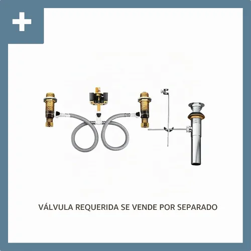 Vista 2 de Moen Voss T6905BG - Kit de ajuste de grifo de lavabo de baño contemporáneo Oro cepillado