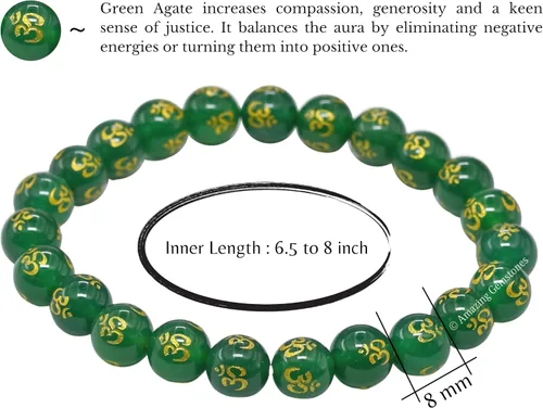 Vista 337 de Amazing Gemstone Pulsera de cristal para mujeres y hombres, pulsera de cristal curativo de protección, pulsera elástica con cuentas de piedras