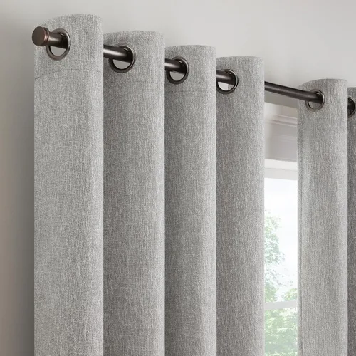 Vista 2 de Eclipse Décor Quinn - Cortina opaca 100 % sólida, con textura, absolutamente cero para privacidad, perfecta como cortinas de sala de estar