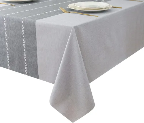 Vista 23 de NLMUVW - Mantel cuadrado de vinilo 100% resistente al agua, a prueba de aceite y derrames, mantel de PVC, fácil de limpiar, para cocina, comedor