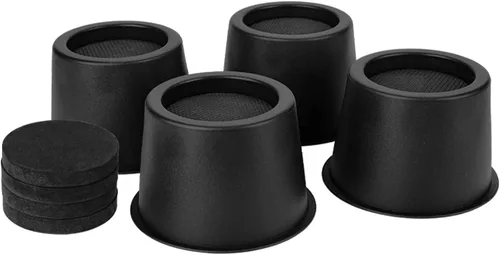 Vista 11 de Elevadores de cama de 2 pulgadas, elevadores redondos de muebles para patas delgadas, elevadores de patas de mesa y silla, protectores de suelo
