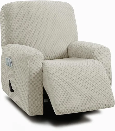 Vista 13 de ULTICOR Fundas de sofá reclinable de 8 piezas, fundas elásticas de jacquard para sofá reclinable de 3 cojines, fundas deslizables gruesas, suaves