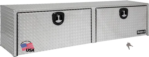 Vista 10 de Buyers Products 1701551 - Caja de herramientas para camión de aluminio plateado con tapa superior de rodamiento de diamante, 72 x 13 x 16 pulgadas