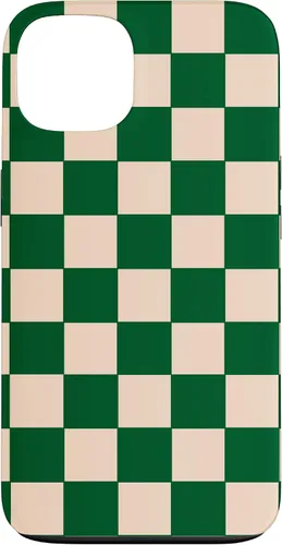 Vista 7 de Funda de tablero de ajedrez a cuadros blanco crema verde para iPhone 17