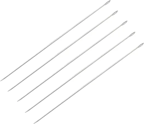 Vista 17 de 10 agujas Lei para fabricación de Leis, aguja de costura de ojos grandes de 4.7 pulgadas para manualidades, aguja larga de Lei para hacer flores