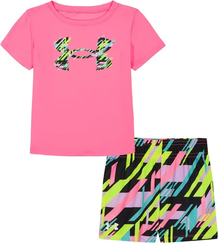 Vista 52 de Under Armour baby-girls Short Sleeve Shirt and Shorts Set, Durable Stretch and Lightweight