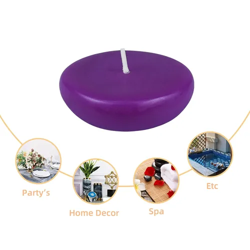 Vista 6 de Velas flotantes moradas de 2 1/4 pulgadas