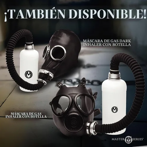 Vista 7 de Master Series Dark Inhaler Gas Mask with Bottle for Beginners, Men, Women, & Couples. One-Way Breathing