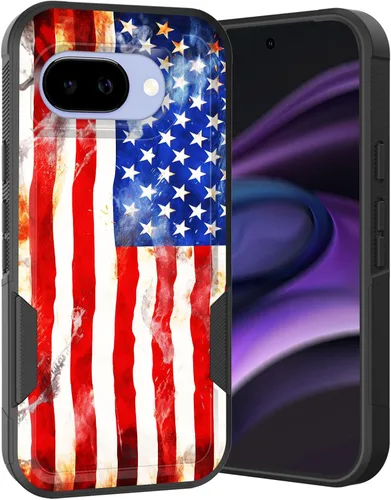 Vista 219 de Funda para Pixel 6A, Híbrida de Doble Capa de Servicio Pesado Resistente a Prueba de Golpes PC Duro + Funda Protectora de Silicona Suave para Google