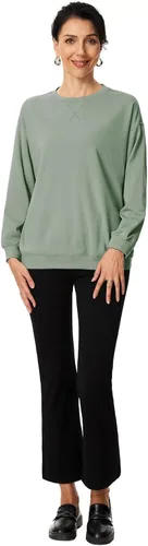 Vista 8 de Tapata Sudaderas de cuello redondo para mujer, suave y cómoda, con hombros caídos, ajuste holgado