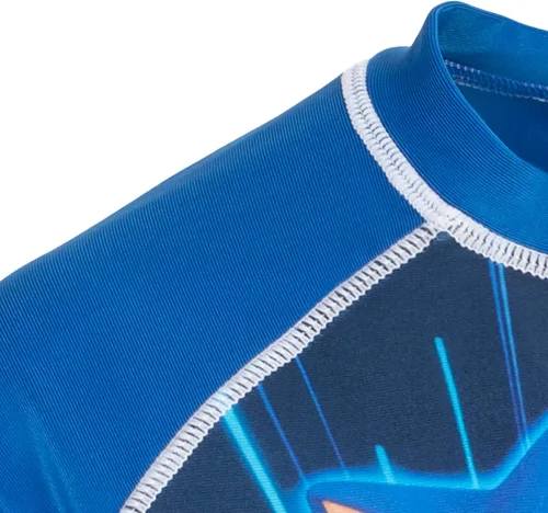 Vista 3 de SEGA Sonic The Hedgehog Rash Guard - Camiseta de natación para niños pequeños a grandes