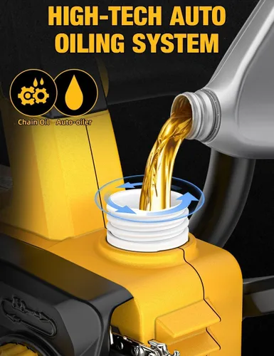 Vista 6 de APEXPOWER Motosierra eléctrica sin escobillas de 12 pulgadas, inalámbrica, para batería Dewalt de 20 V, motosierra compacta con corte potente