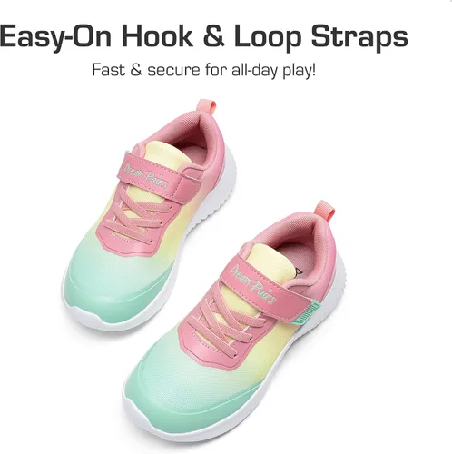 Vista 3 de DREAM PAIRS Tenis EZ-Ons BreezeRunners para correr para niños y niñas