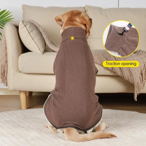 Vista 3 de Suéter Pullover para Perro Chaleco para Clima Frío para Perros Sudadera y Chaqueta para Perro para Uso Interior y Exterior (XX-Small, Marrón)